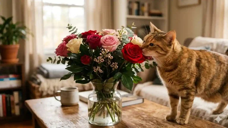 are roses toxic to cats