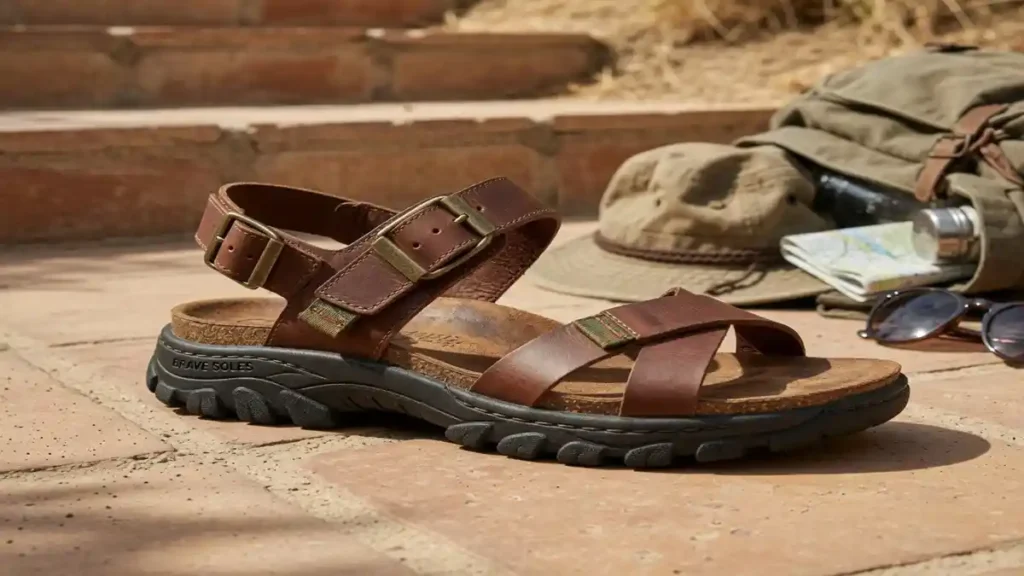 brave soles the aventura leather walking sandal