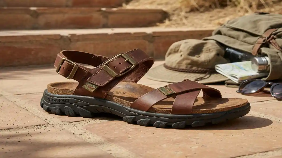 brave soles the aventura leather walking sandal