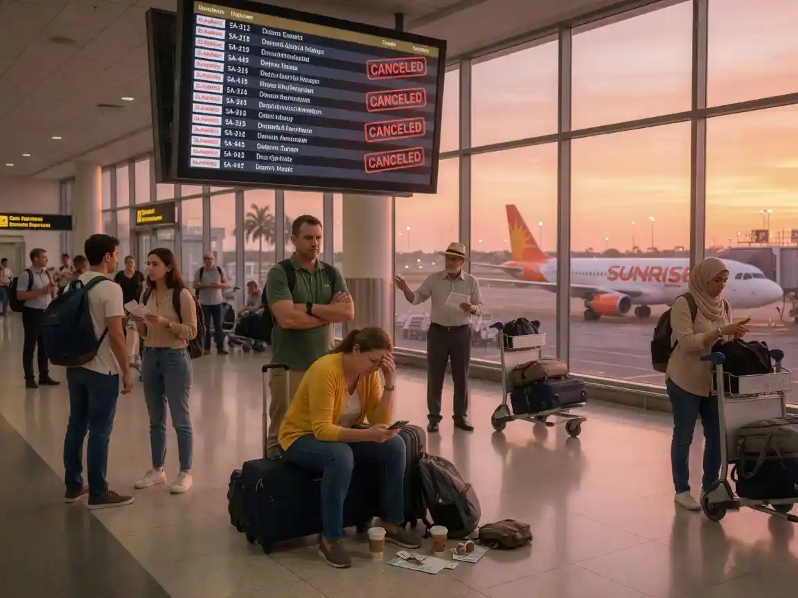 sunrise airways domestic flights canceled