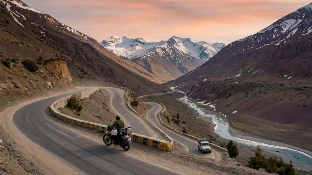 manali to ladakh distance